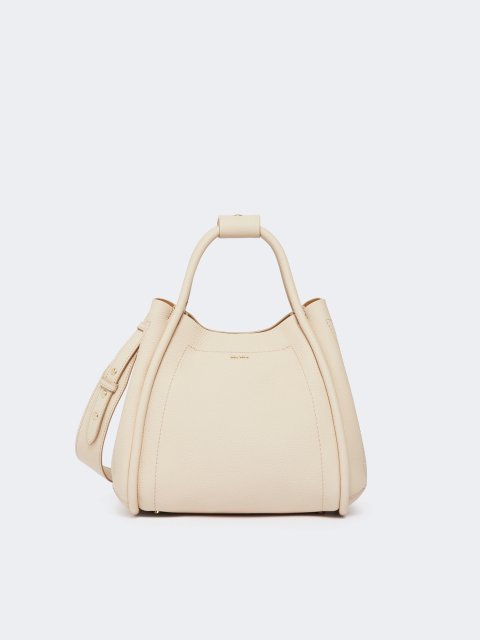 Белая сумка MAX MARA из мягкой кожи: фото 3 - Invogue