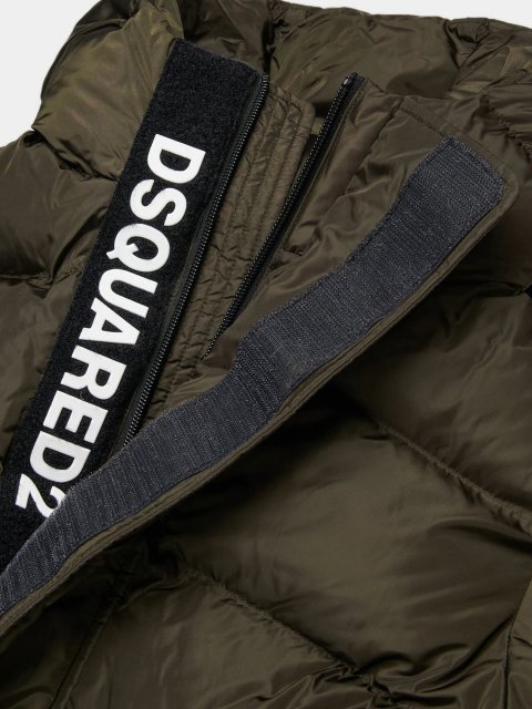 Оливкова куртка DSQUARED KID : фото 2 - Invogue