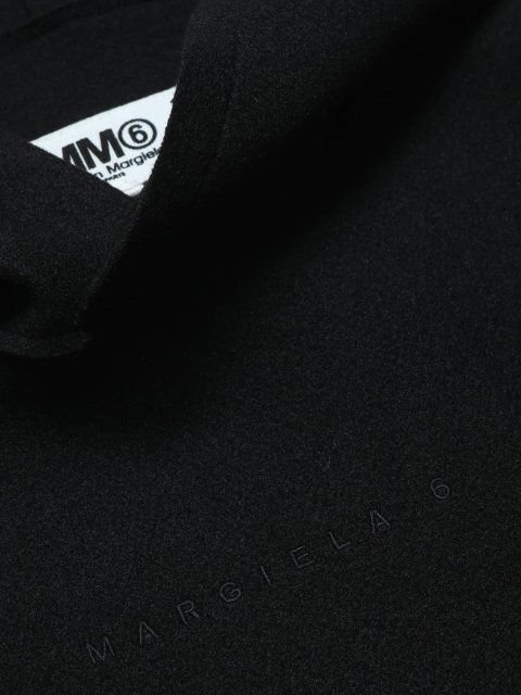 Черное худи MM6 MAISON MARGIELA KIDS: фото 2 - Invogue