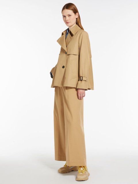 Бежевий короткий плащ WEEKEND MAX MARA: фото 4 - Invogue