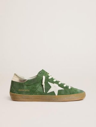 Зелені снікерси GOLDEN GOOSE зі шкіри: фото - Invogue