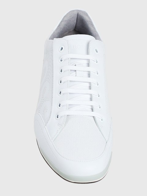 Белые кеды BOSS: фото 4 - Invogue