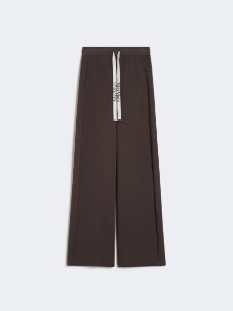 Шоколадні штани MAX MARA з трикотажу: фото - Invogue