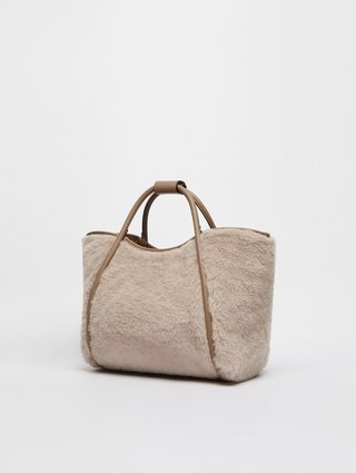 Бежевая сумка Max Mara Teddy: фото 2 - Invogue