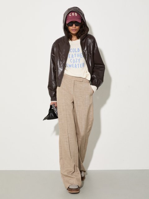 Бордова кепка MAX&CO з бавовни: фото 1 - Invogue