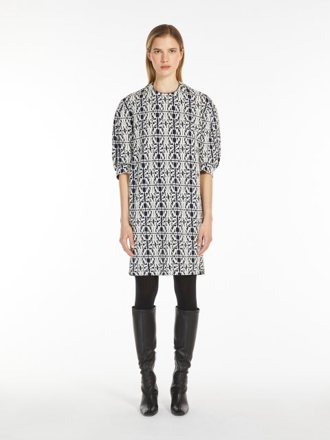 Біло-синя сукня Max Mara жакардова: фото 3 - Invogue