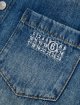 Синій джинсовий костюм MM6 Maison Margiela з сорочки та шортів: фото 5 - Invogue