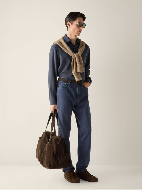 Темно-сині джинси Zegna з бавовни: фото 1 - Invogue