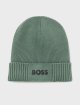 Зелена шапка BOSS з бавовни та вовни: фото - Invogue