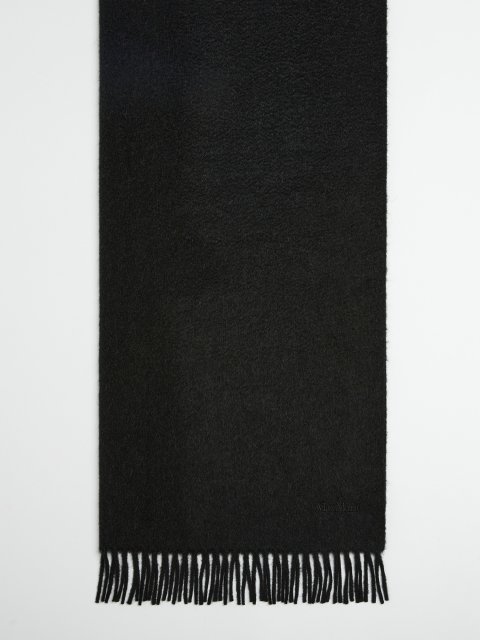 Черный шарф MAX MARA из верблюжьей шерсти: фото - Invogue