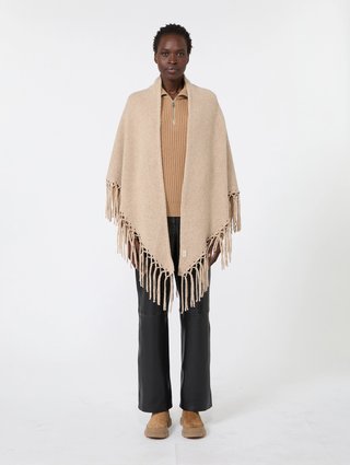 Карамельная шаль Weekend Max Mara из шерсти: фото 1 - Invogue