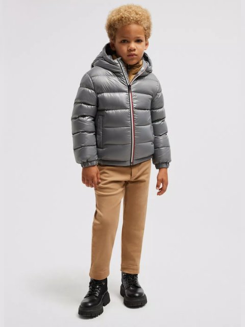 Сірий пуховик Moncler короткий: фото 1 - Invogue