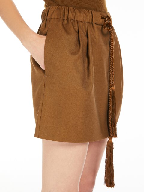 Світло-коричнева спідниця Max Mara міні: фото 4 - Invogue