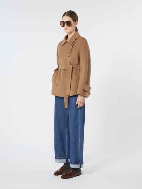 Темно-бежеве пальто MAX MARA з чистої вовни: фото 1 - Invogue