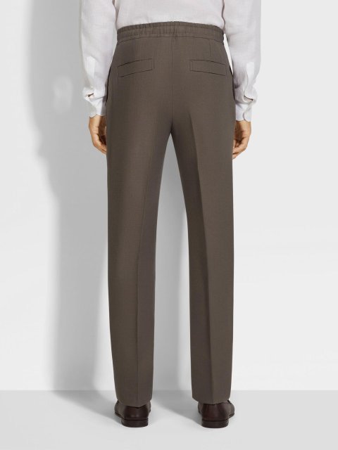 Сині брюки ZEGNA з льону: фото 4 - Invogue