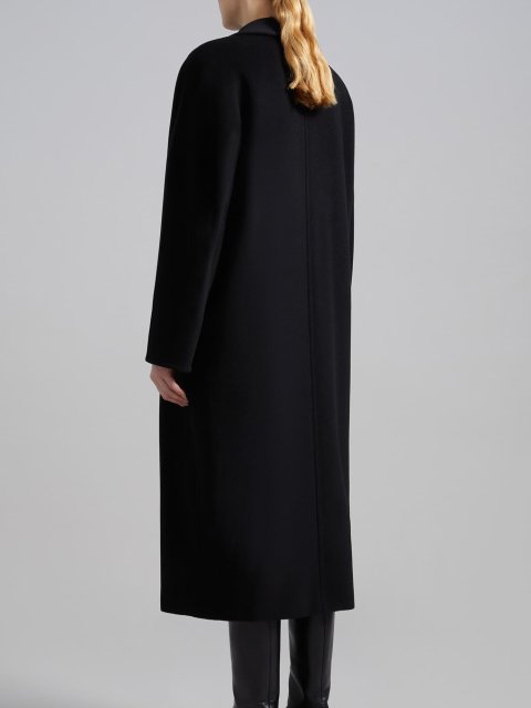 Чорне пальто MAX MARA з вовни та кашеміру: фото 2 - Invogue