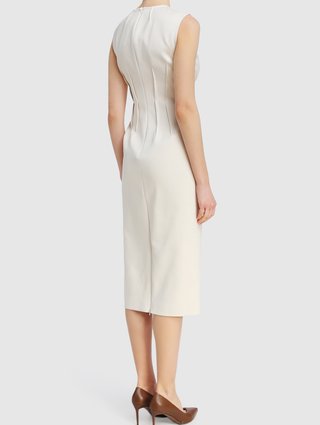 Молочное платье Sportmax: фото 2 - Invogue