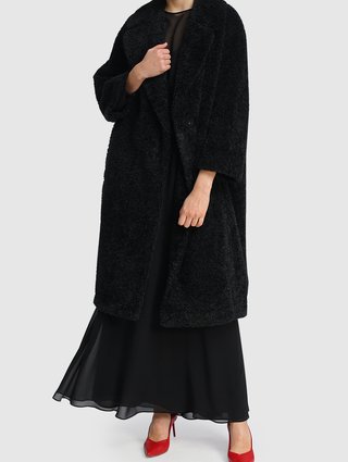 Чёрная шуба MAX MARA: фото 1 - Invogue
