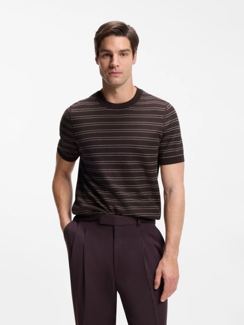 Темно-коричневий светр BOSS з суміші бавовни: фото 2 - Invogue