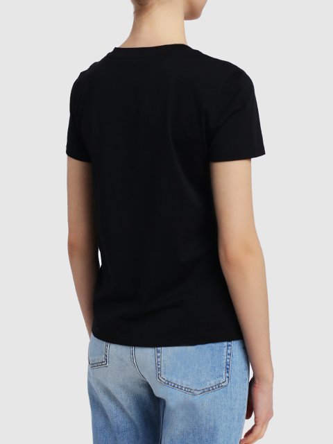 Чёрная футболка MARC CAIN: фото 4 - Invogue