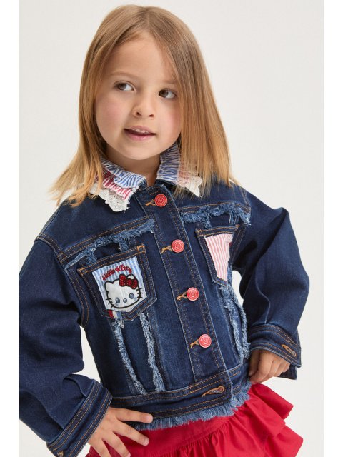 Джинсова куртка Hello Kitty Monnalisa: фото 2 - Invogue