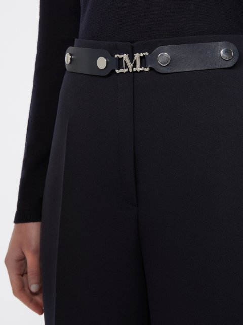 Темно-сині брюки MAX MARA укорочені: фото 4 - Invogue