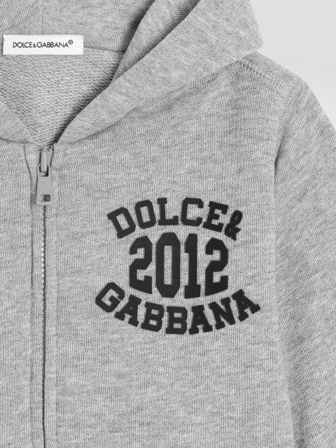 Сіра кофта, штани DOLCE&GABBANA KIDS з бавовни: фото 3 - Invogue