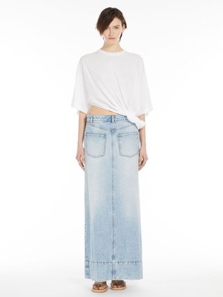 Голубая юбка Sportmax из денима: фото 4 - Invogue