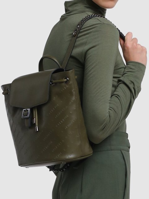 Зелёный рюкзак MARELLA: фото 2 - Invogue