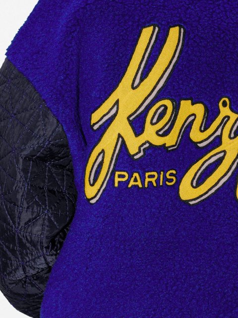 Синя куртка KENZO на блискавці з логотипом: фото 3 - Invogue