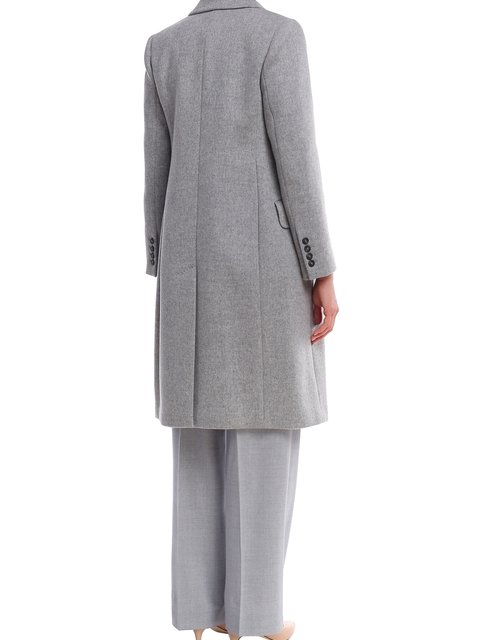 Серое пальто WEEKEND MAX MARA: фото 2 - Invogue