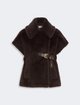 Коричневый кейп Max Mara из альпаки и шерсти: фото - Invogue