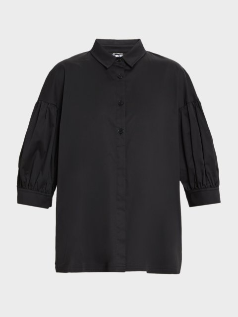 Чёрная рубашка MARINA RINALDI: фото - Invogue