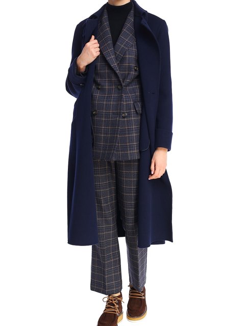 Синее  пальто WEEKEND MAX MARA: фото 3 - Invogue