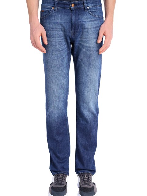 Синие джинсы BOSS: фото 3 - Invogue