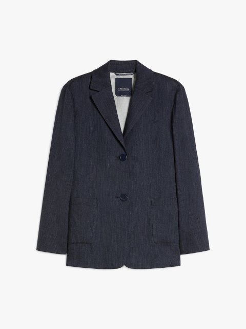 Синій жакет Max Mara з ефектом джинсу: фото - Invogue