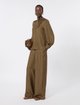 Брюки кольору хакі Max Mara з шовку з принтом: фото 1 - Invogue