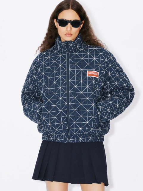 Темно-синій пуховик KENZO: фото 1 - Invogue