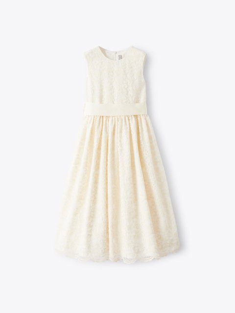 Молочное платье IL GUFO без рукавов: фото - Invogue