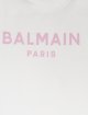 Біла футболка Balmain з рожевим логотипом з бавовни: фото 2 - Invogue