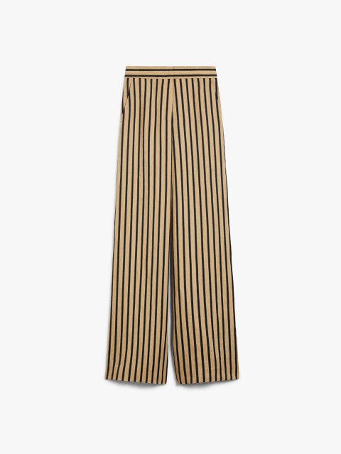 Брюки у смужку Max Mara з льону та бавовни: фото - Invogue