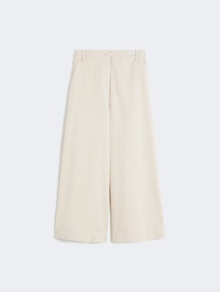 Бежевые брюки WEEKEND MAX MARA хлопковые: фото - Invogue