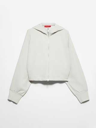 Серый свитшот Max&Co укороченной длины из хлопка: фото - Invogue