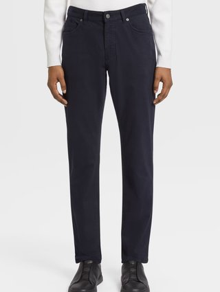 Темно-сині джинси Zegna крою slim з додаванням еластану: фото 1 - Invogue