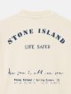 Біла футболка з принтом Stone Island з бавовни: фото 2 - Invogue