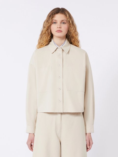 Бежева сорочка WEEKEND MAX MARA з бавовняного деніму: фото 2 - Invogue