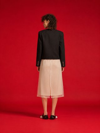 Белая юбка Pushbutton из полиэстера и нейлона: фото 3 - Invogue