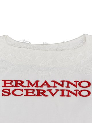 Молочна футболка ERMANNO SCERVINO KIDS : фото 2 - Invogue