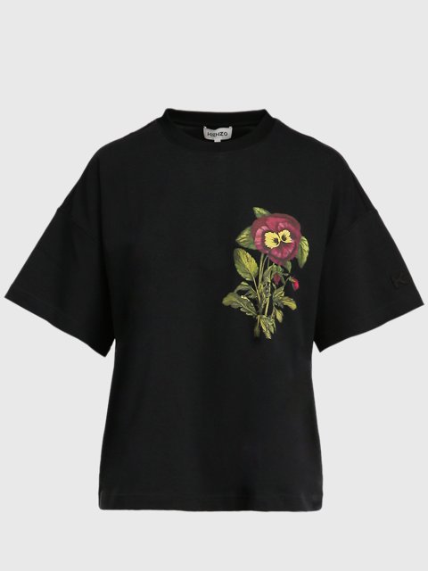 Чёрная футболка KENZO: фото - Invogue