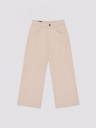 Бежевые брюки Emporio Armani из хлопка и эластана: фото - Invogue
